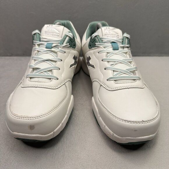 Womens Sz 11.5 KURU Kinetic 2.0 Shoes White/Teal Anti-Slip Work Support Sneakers - Picture 2 of 9